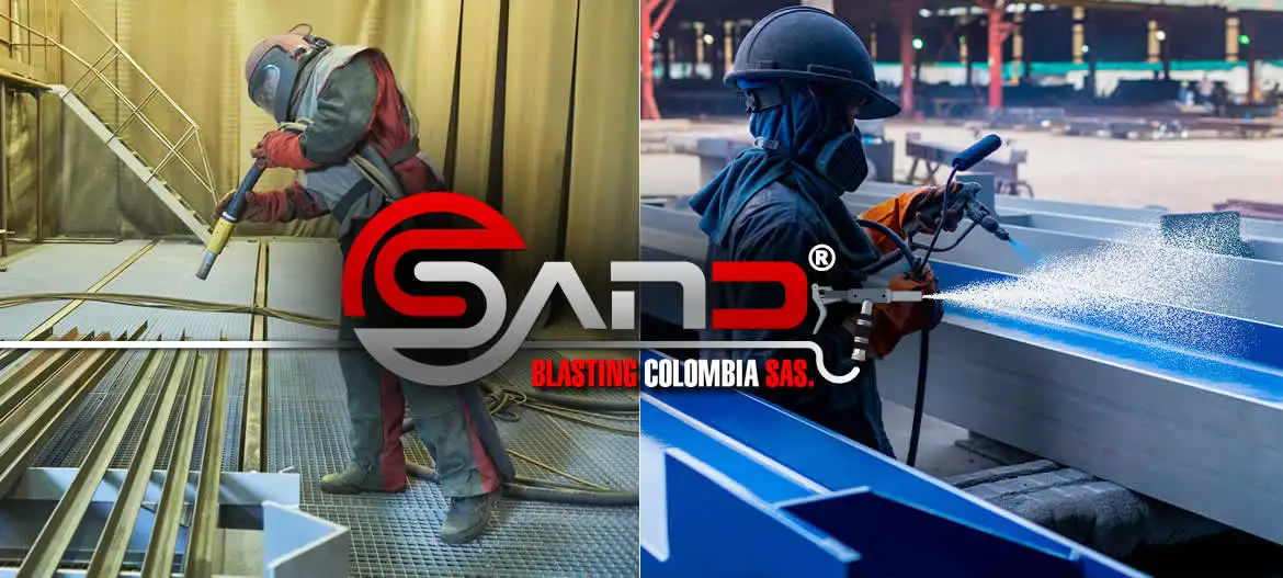 Servicios de pintura electrostática y acabados industriales en Bogotá, Colombia. Sandblasting Colombia SAS.